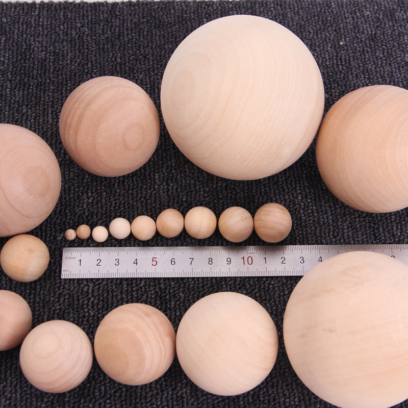 Wholesale solid wood color wooden ball round ball handmade DIY painted ball round bead can be processed