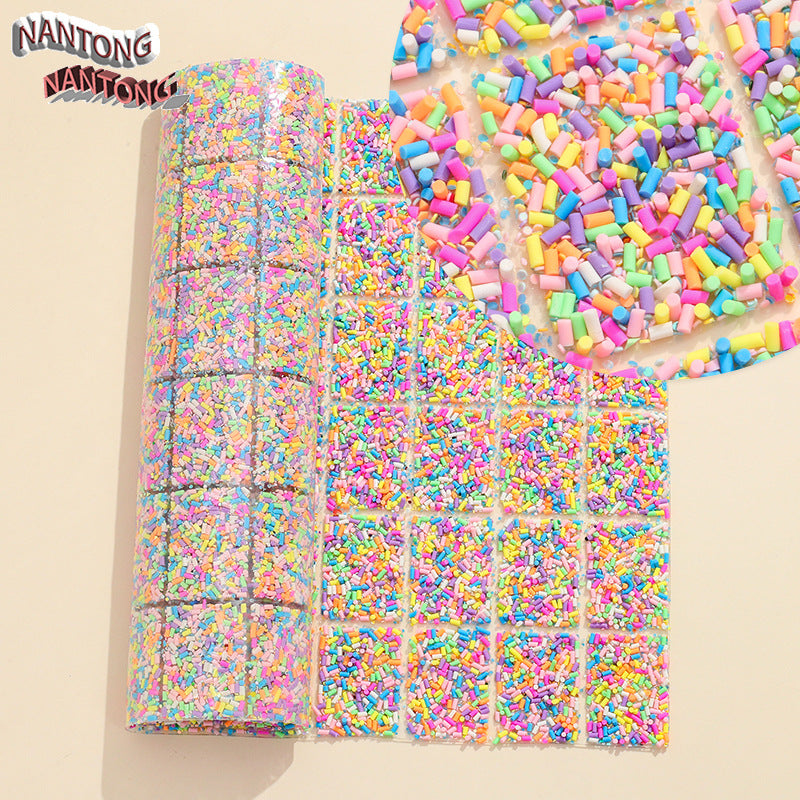 Wholesale Pointed bottom rhinestone with resin cylinder mixed DIY double-sided tape drill piece