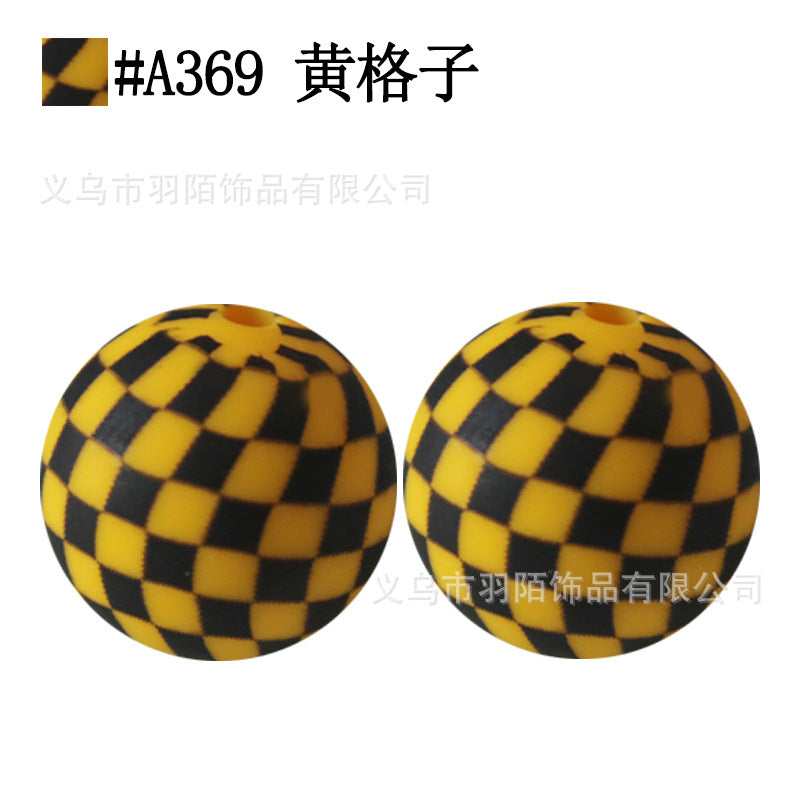 Wholesale 50pcs Silicone Grid Water Transfer Printing Beads