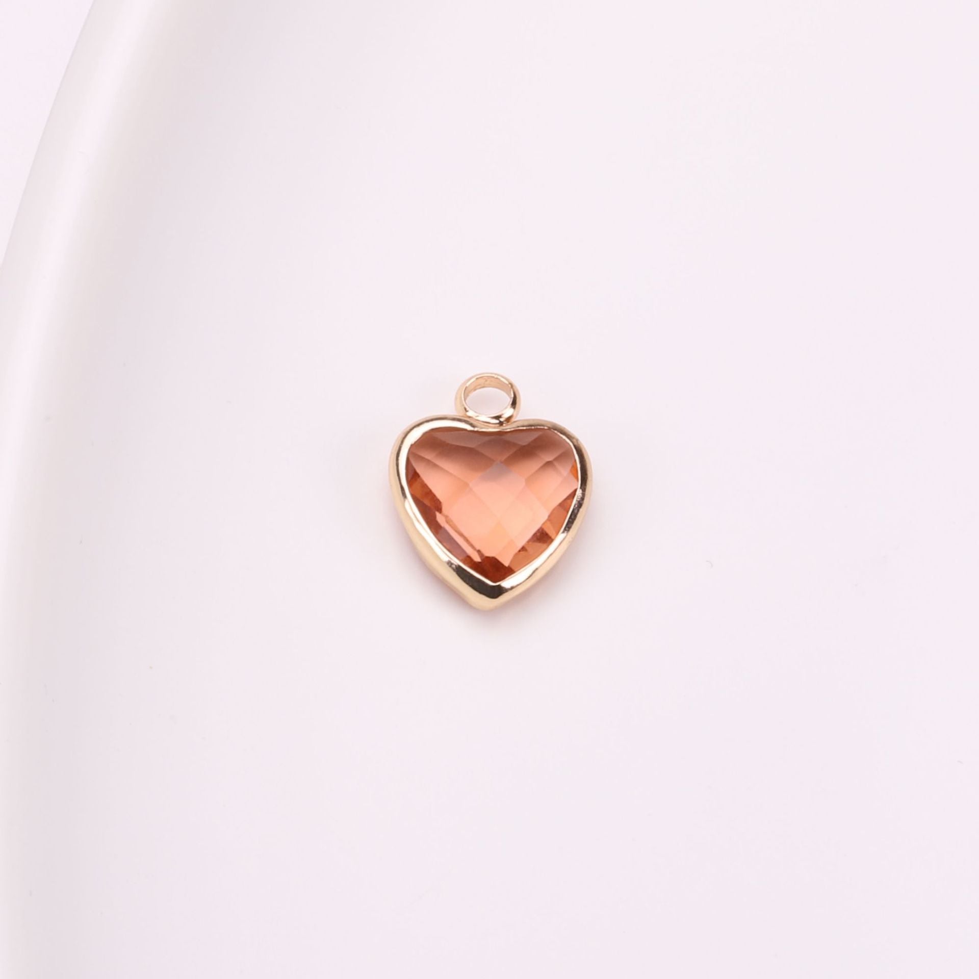 Wholesale Crystal Love Peach Heart Pendant