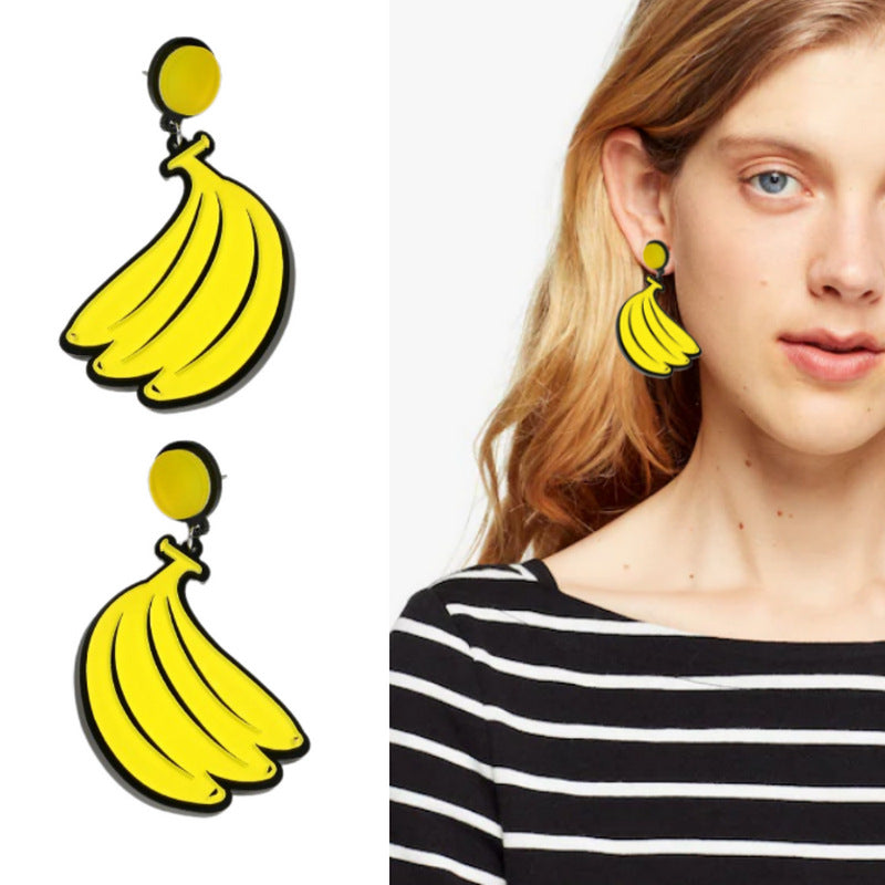 Wholesale Acrylic fruit vegetable Dragon Fruit  earrings