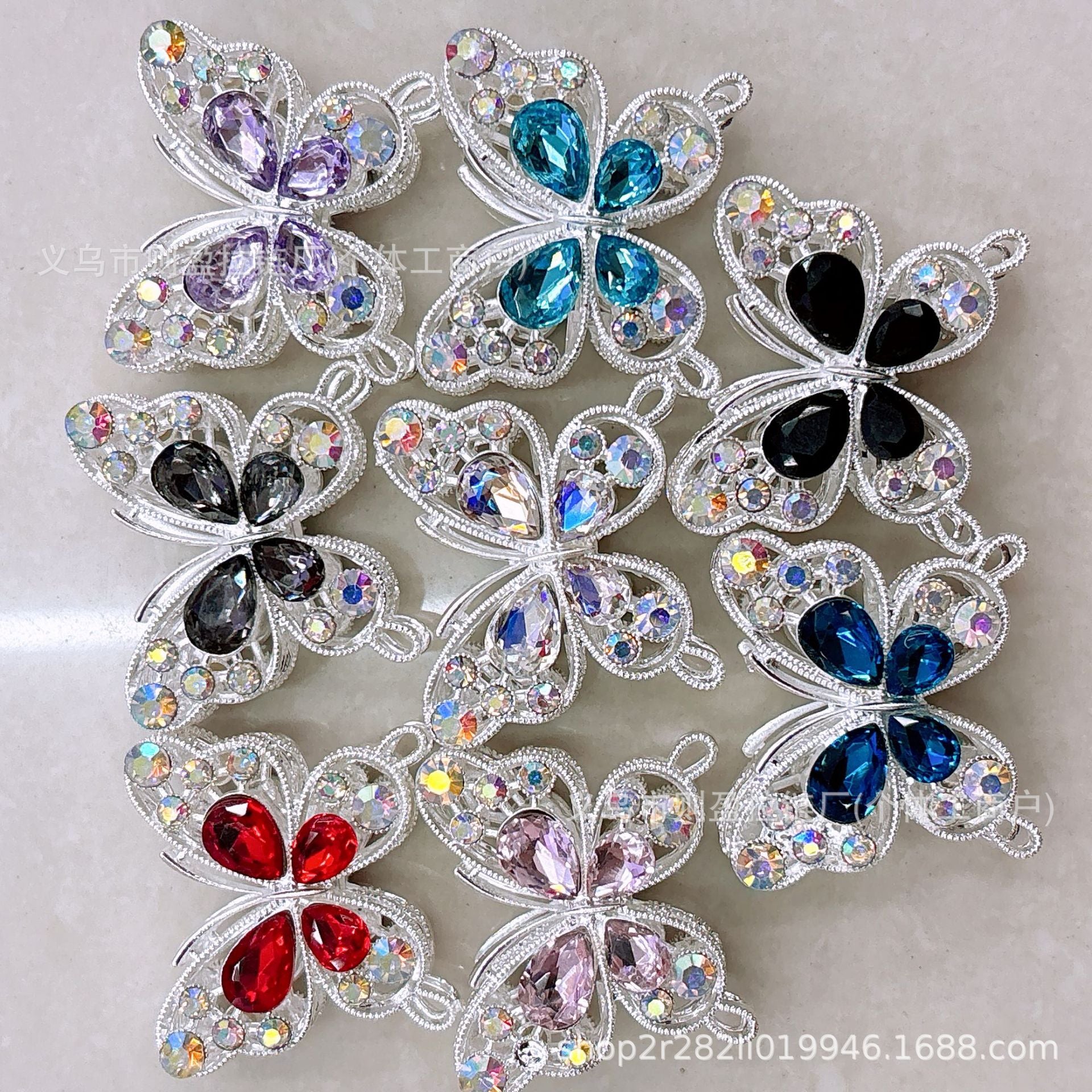 Wholesale 20pcs Heavy Industry Double sided Zircon Coin Pattern Alloy Butterfly Handmade Alloy Irregular Beads