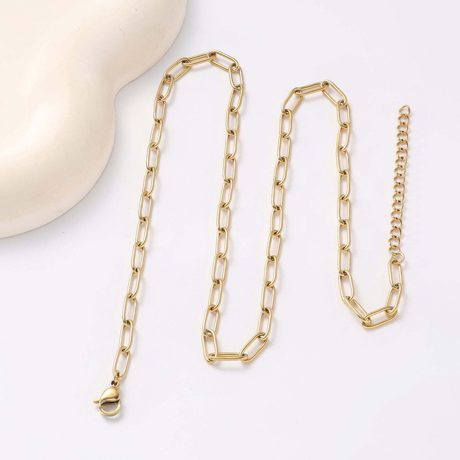 Wholesale Stainless steel gold-plated titanium steel chain