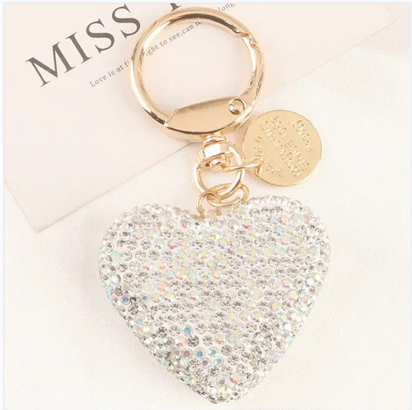 Wholesale Love Car Creative Diamond studded Love Text Metal Keychain