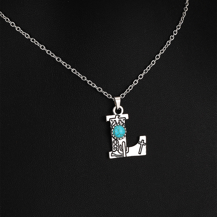 Wholesale Bohemian style English letter necklace