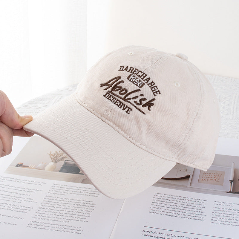 Wholesale Letter Embroidered Baseball Cap Men's and Women's Fashion Cap Shown Small Face