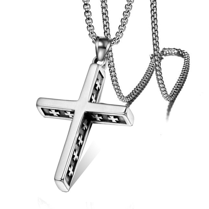 Wholesale Vintage Cross Stainless Steel Necklace