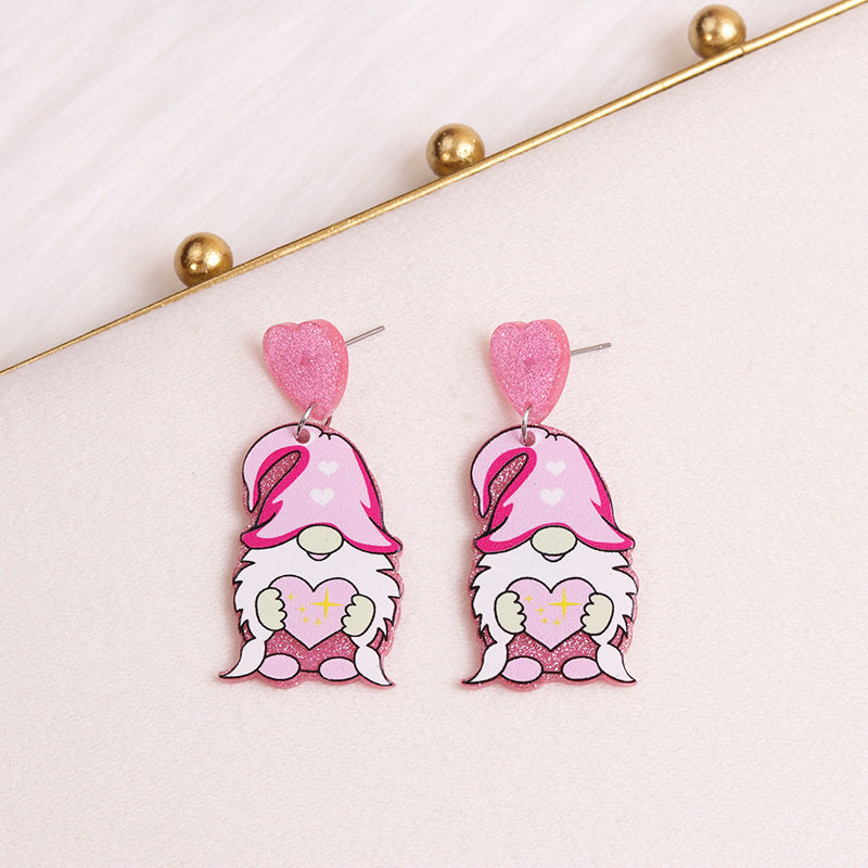 Wholesale Valentine's Day Love Envelope Car Dwarf Acrylic Earrings