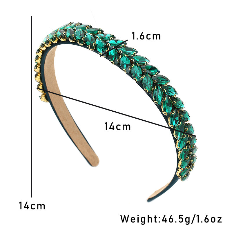 Wholesale Full Diamond Baroque Fabric Diamond Headband Wholesale