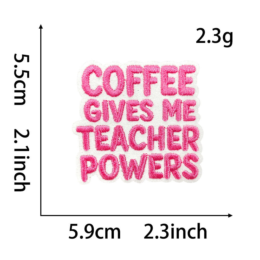 Wholesale Stylish Teacher S Day Embroidered Patch Set With Pencil Bow Designs Polyester Iron On Applique For et DIY Accessory