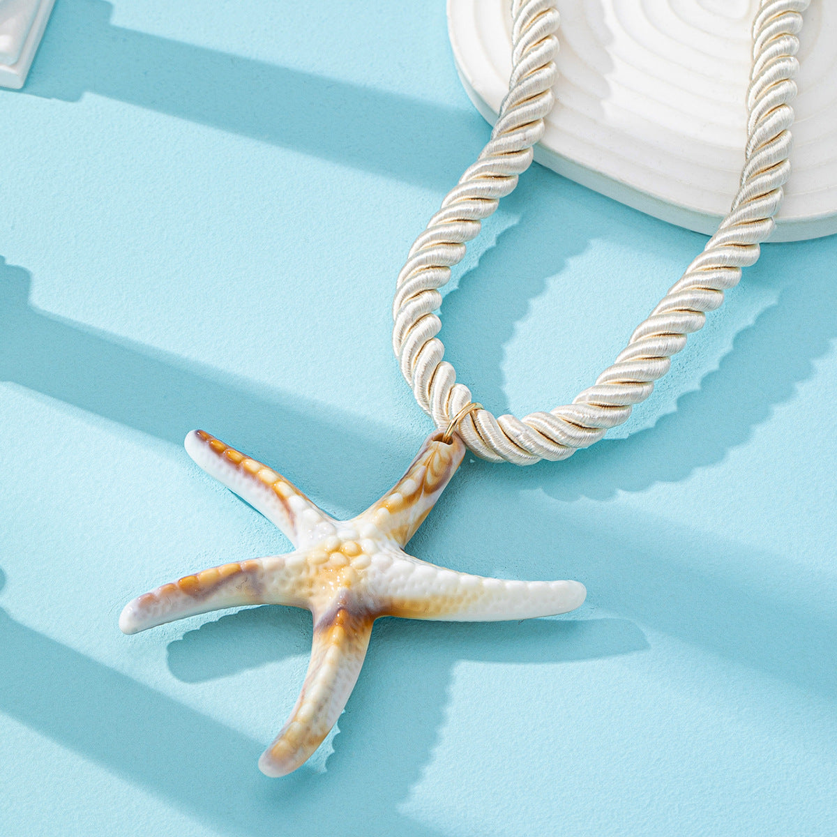 Wholesale Red Coral Shell Conch Pendant Necklace