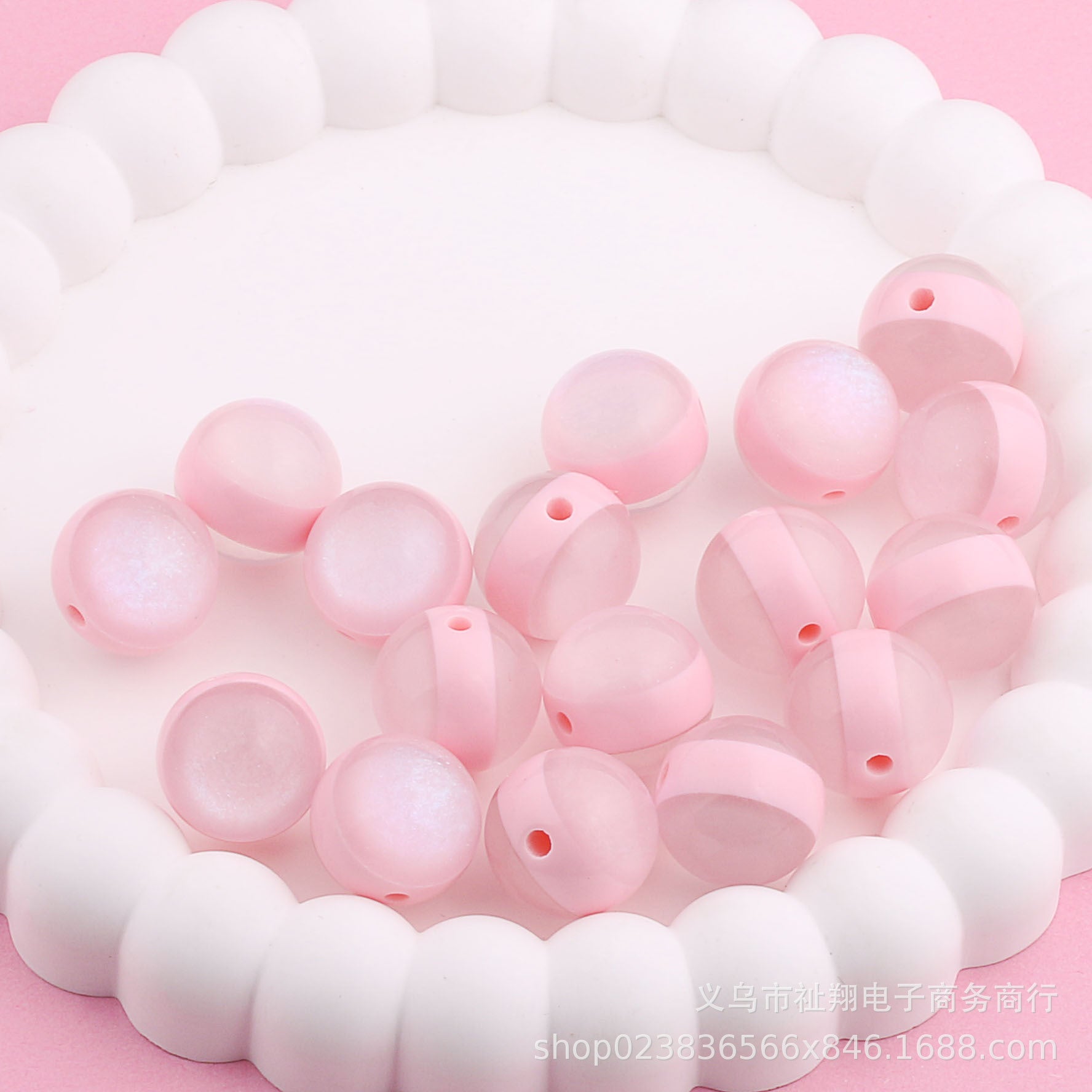 Wholesale 20pcs Lollipop Straight-hole Resin Fine Glitter DIY Beads