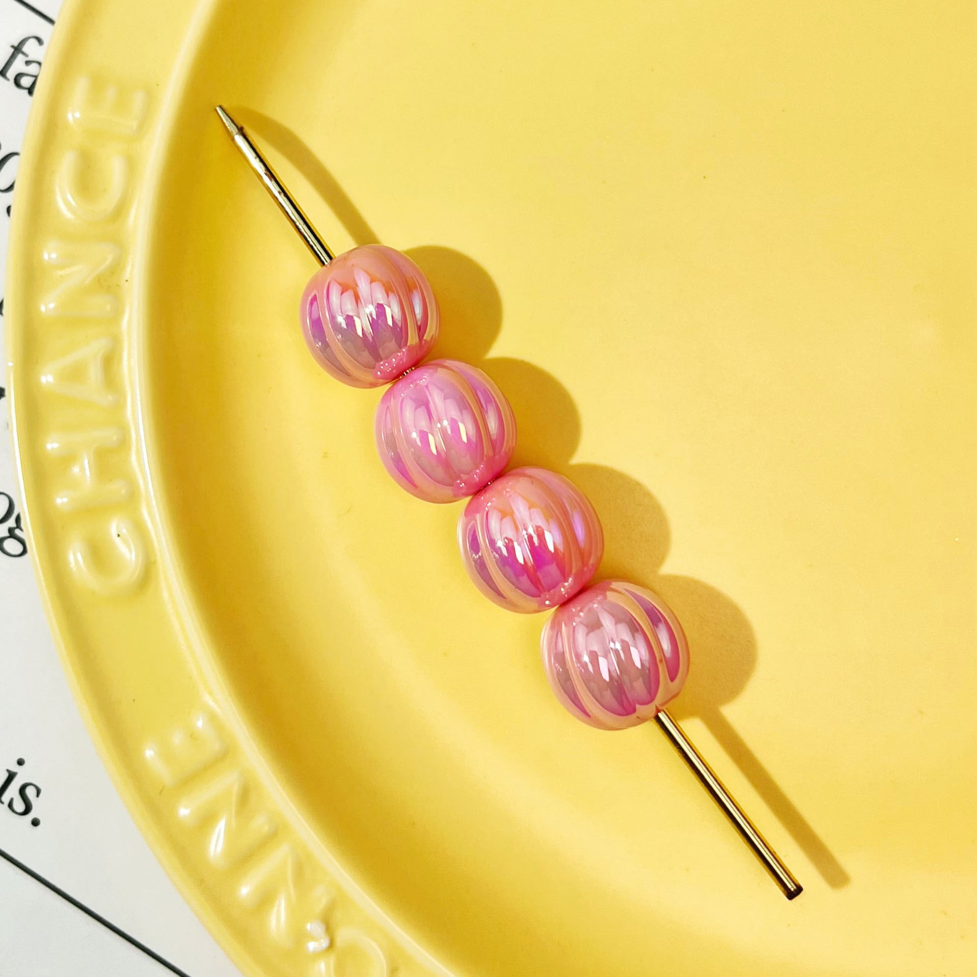 Wholesale 10pcs 14mm Asymmetrical Resin Pumpkin Beads