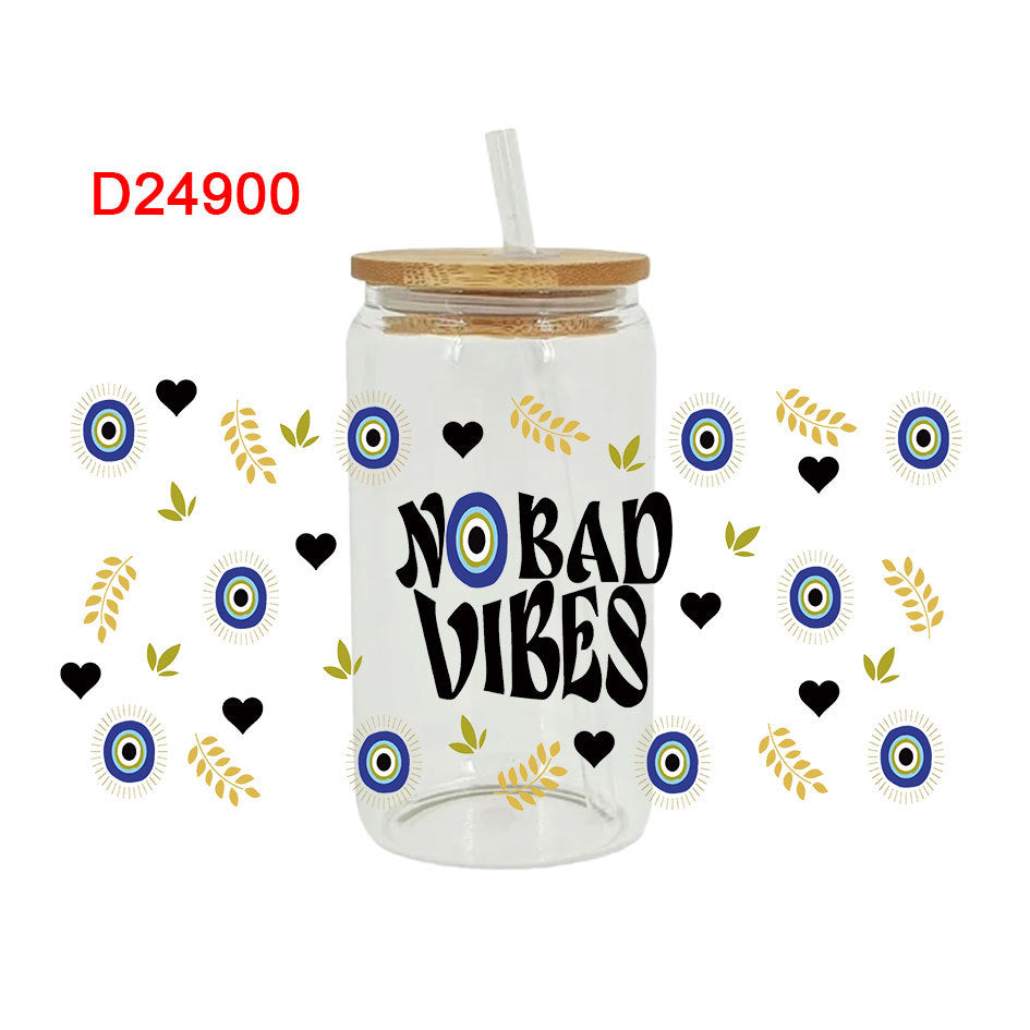 Wholesale Blue Devil's Eye Series 16oz Cup UV DTF Wraps