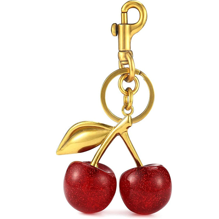 Wholesale Crystal Cherry Keychain Bag Pendant