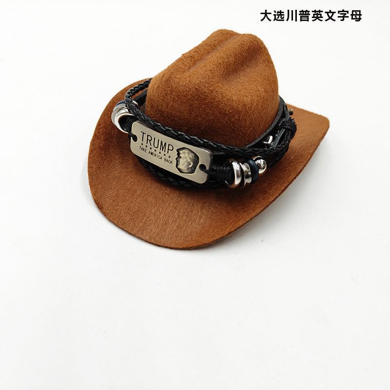 Wholesale Yama gentleman cowboy hat son mini pet hat birthday party hat weilai car 66 ornament hat