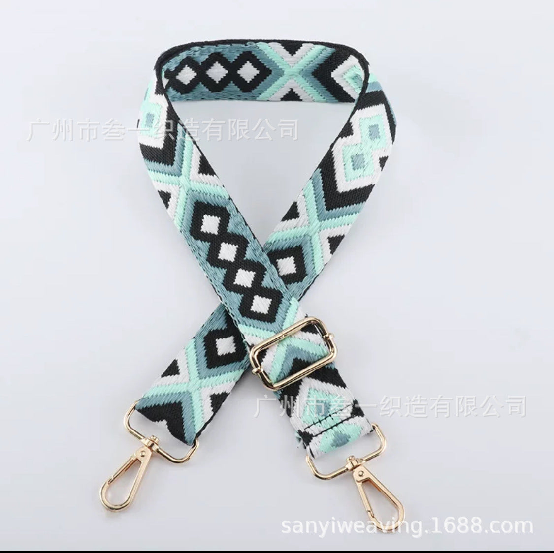 Wholesale All-match Ethnic Style 3.8cm Diamond Jacquard Adjustable Lengthened Retro Style Bag Strap