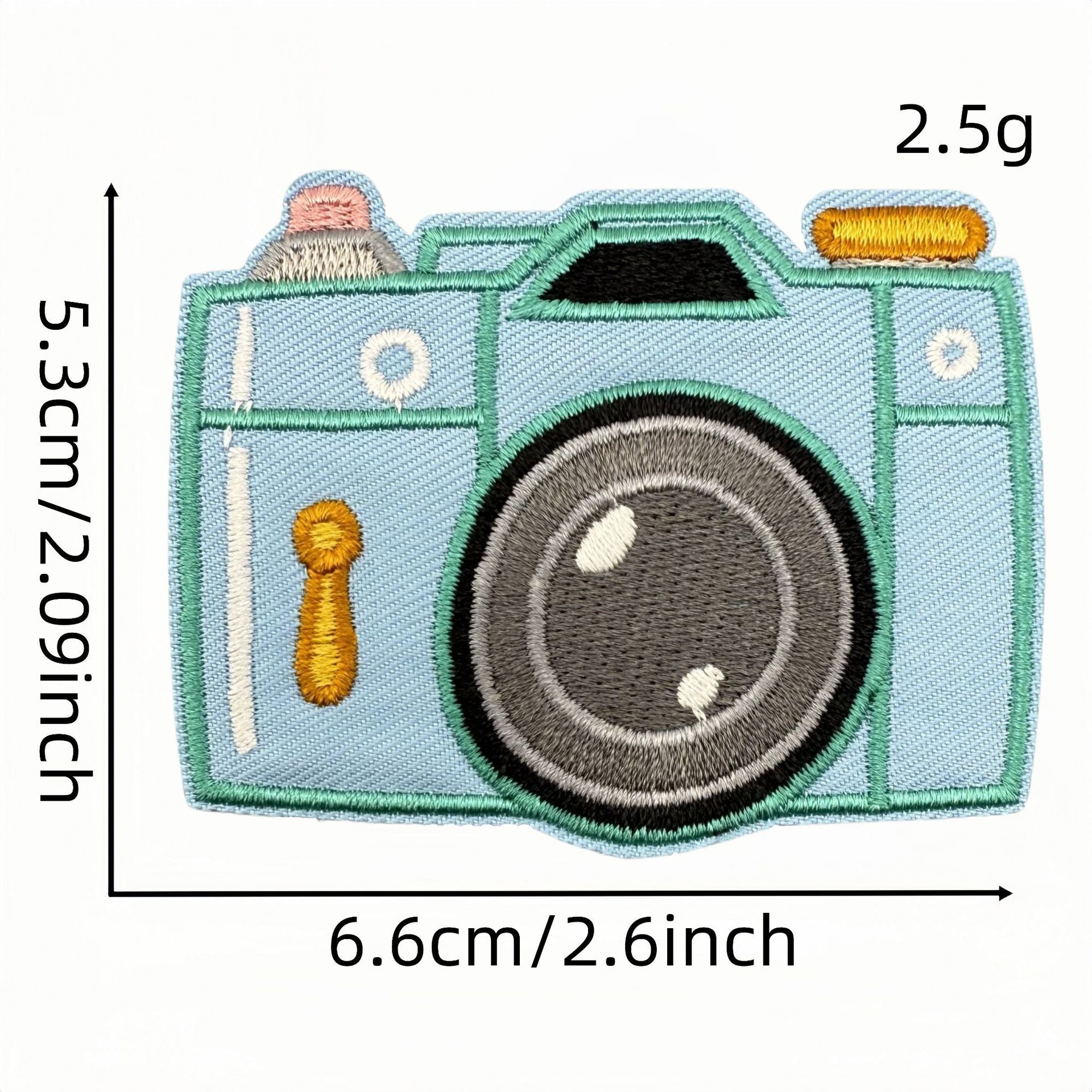 Wholesale Trendy Cartoon Camera Embroidered Iron On Patches For Clothing Decoration DIY Accessory