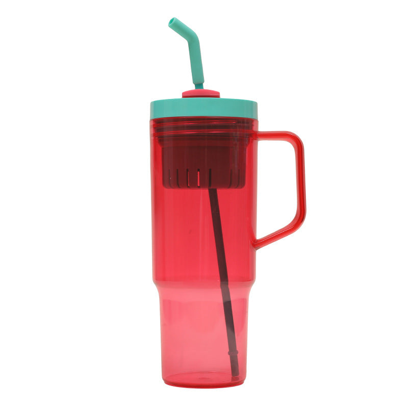 Wholesale 40oz The Handle Has A Large Capacity To Carry A Straw Plastic Cup