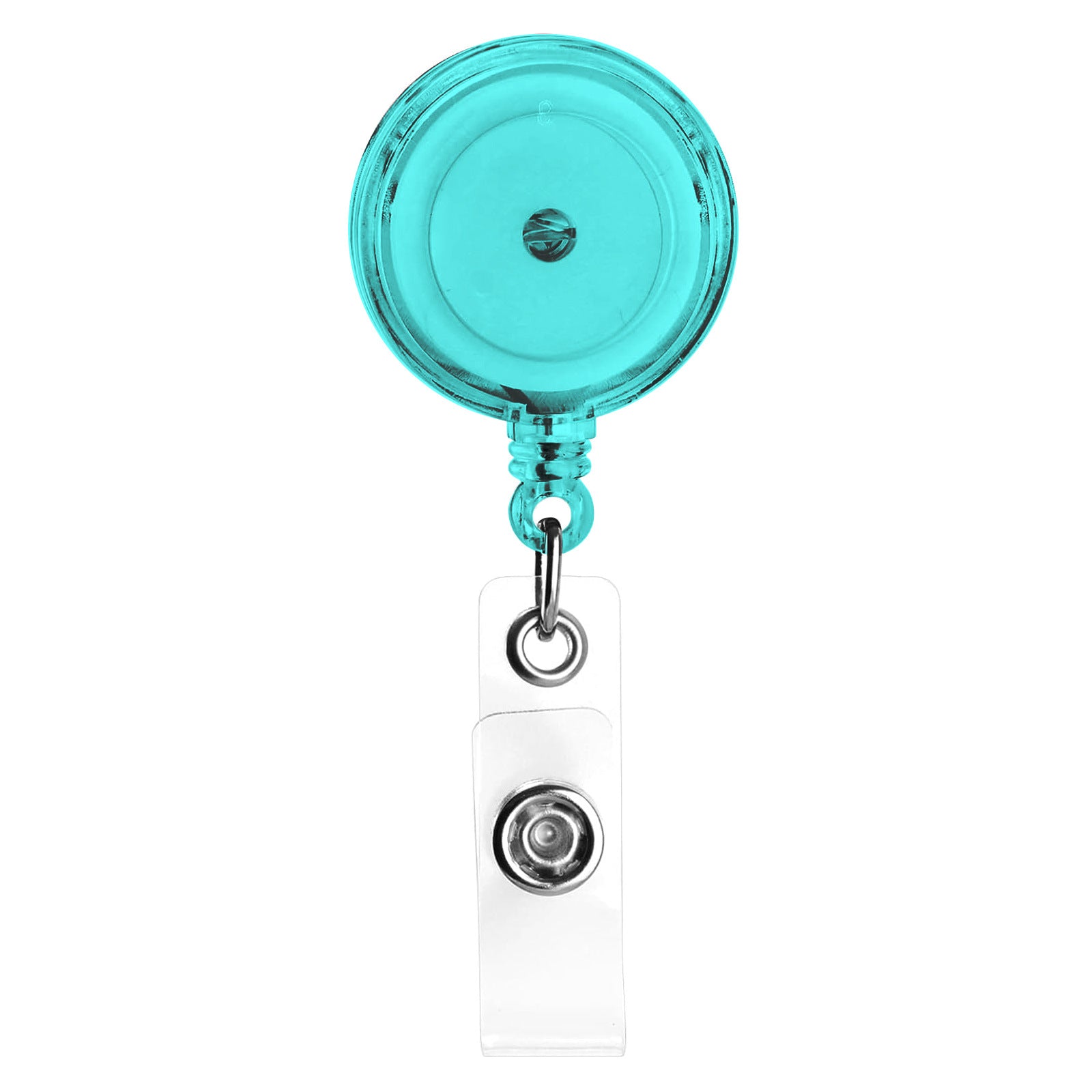 Wholesale Color Semi Transparent High Elasticity Badge Scroll with Retractable Plastic Keychain