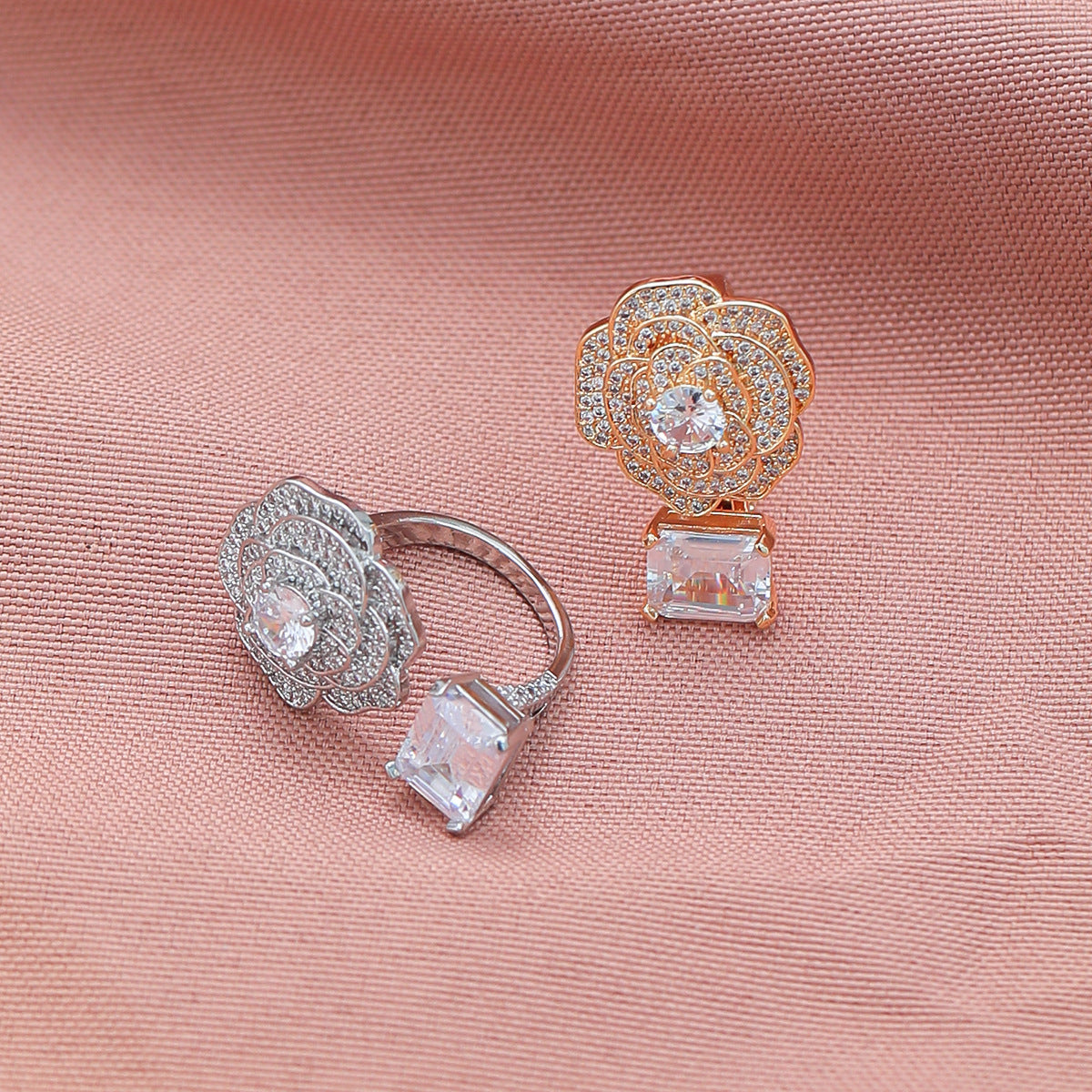 Al por mayor 2023 nuevo anillo de diamante de cobre