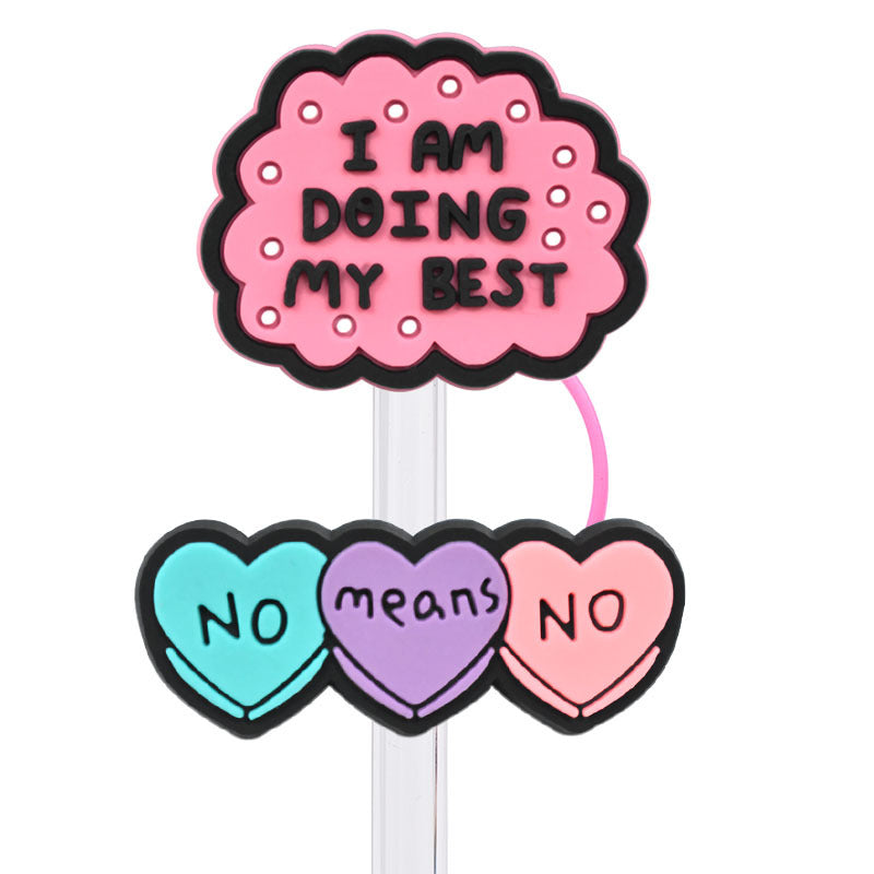 Wholesale  Random 100pcs/pack    Internet celebrity straw cap dustproof straw cover   Straw Tube Cap