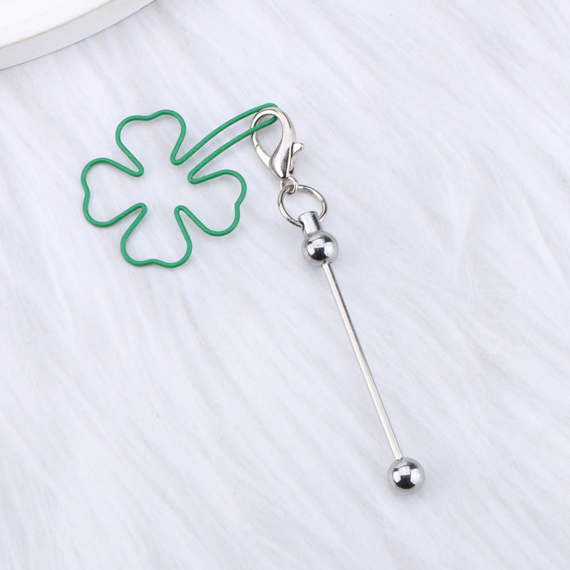 Wholesale Four-leaf Clover DIY Beadable Keychain