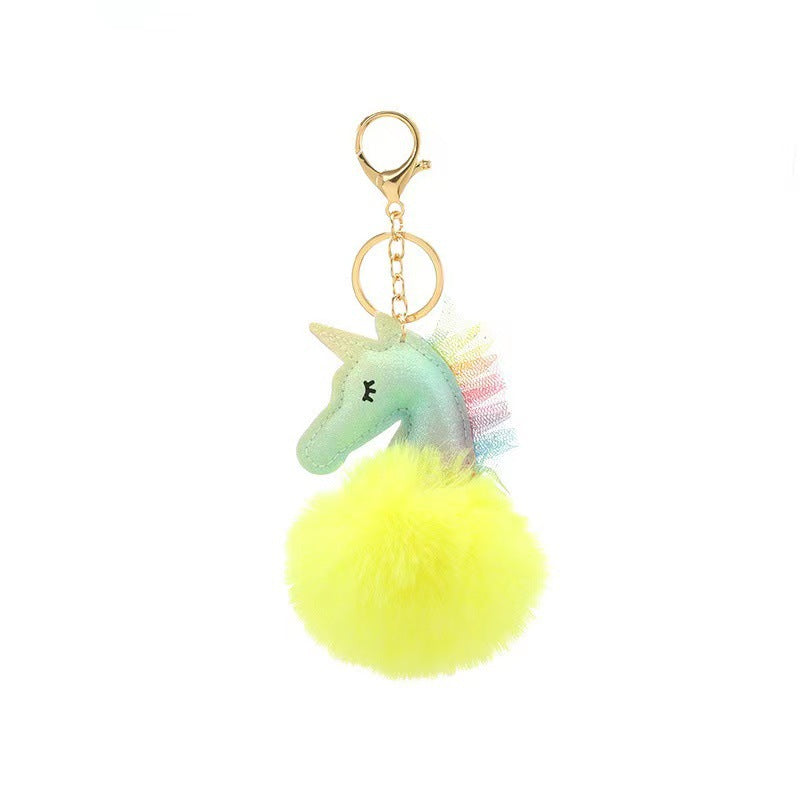 Wholesale Lace Lace Lace Unicorn Plush Ball Keychains
