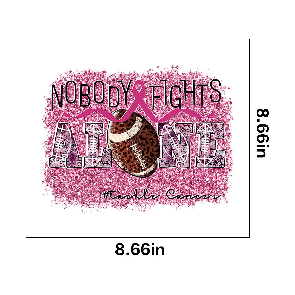 Wholesale Pink ribbon letter lip pattern UV DTF Ready to Press Transfers Wraps