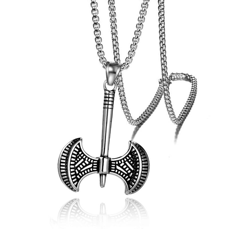 Wholesale Retro Hip Hop Stainless Steel Skull Necklace Bohemian Style