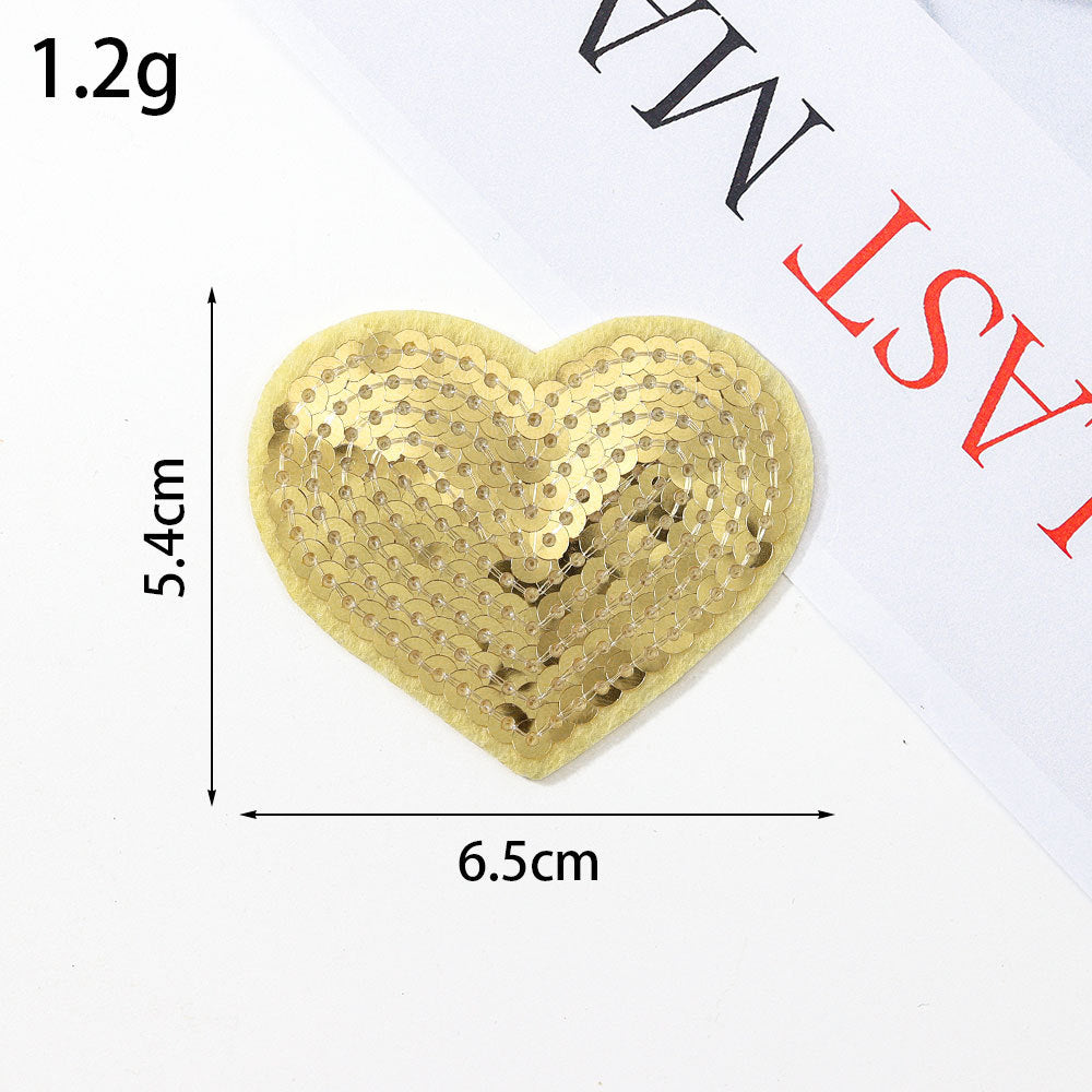 Wholesale Glitter sequined fabric patches,  multi-colored star DIY Patches