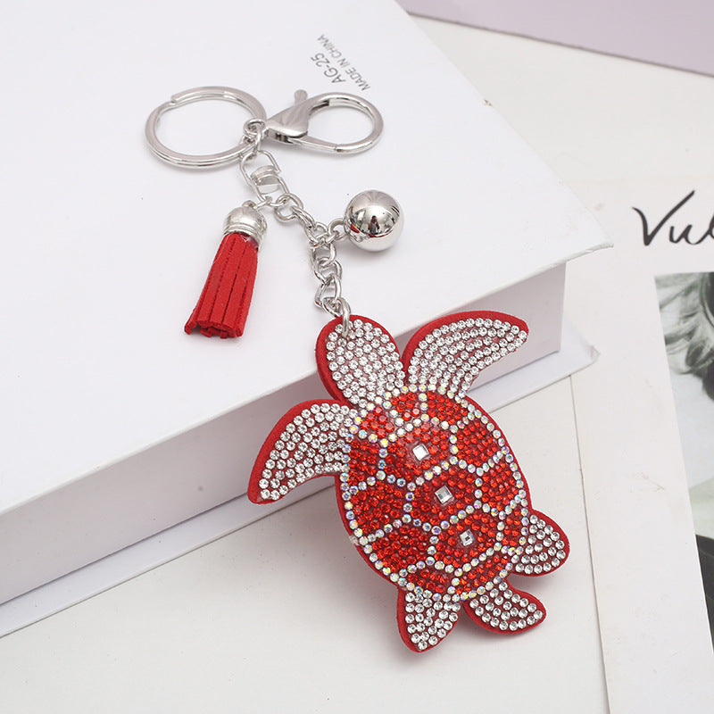 Wholesale Velvet Turtle Hot Diamond Keychains
