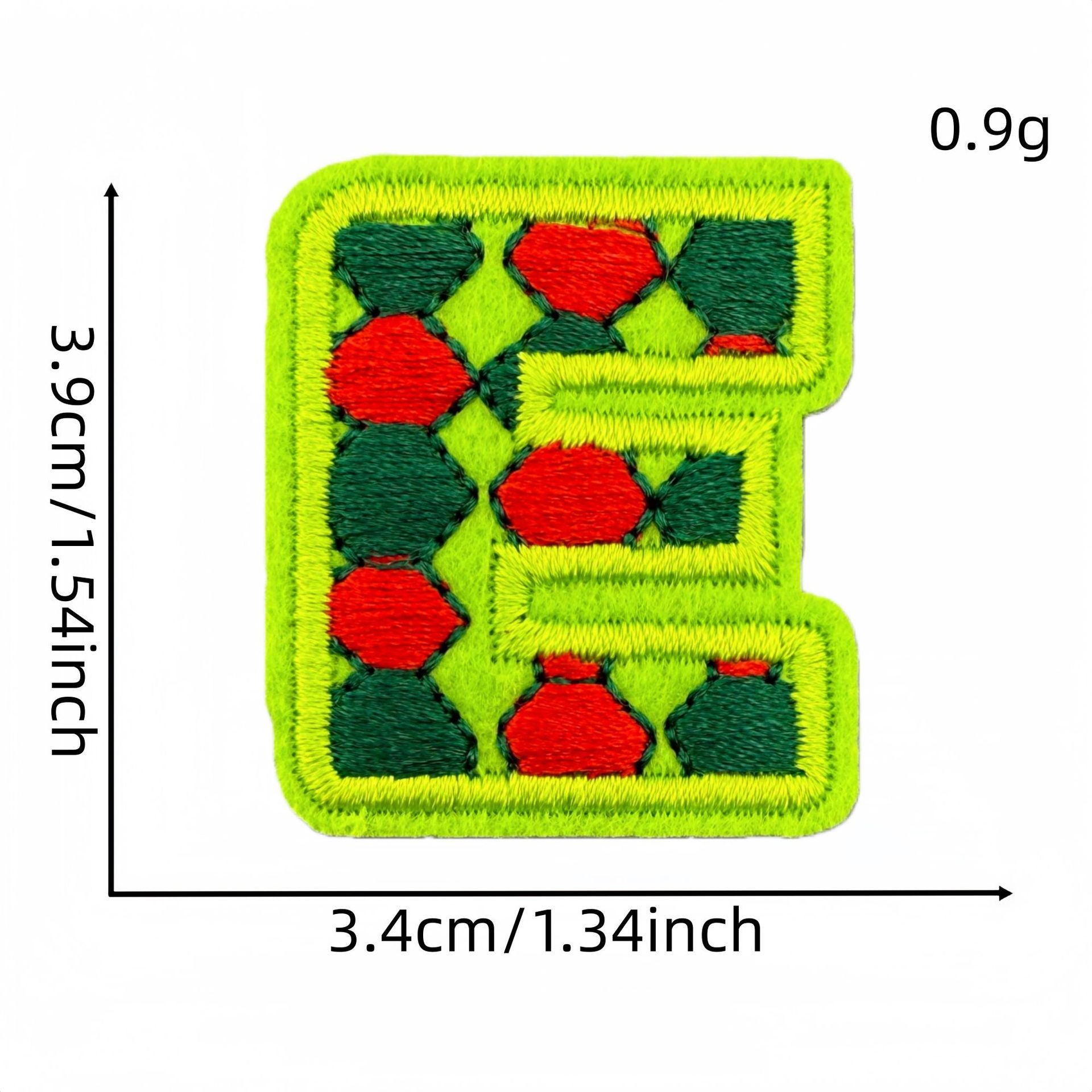 Wholesale Polyester Cartoon Alphabet Embroidery Patches Iron On DIY Clothing Bag Accessory