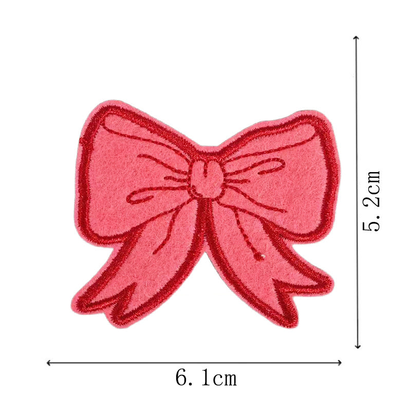 Wholesale Red diverse bow embroidery DIY Patches
