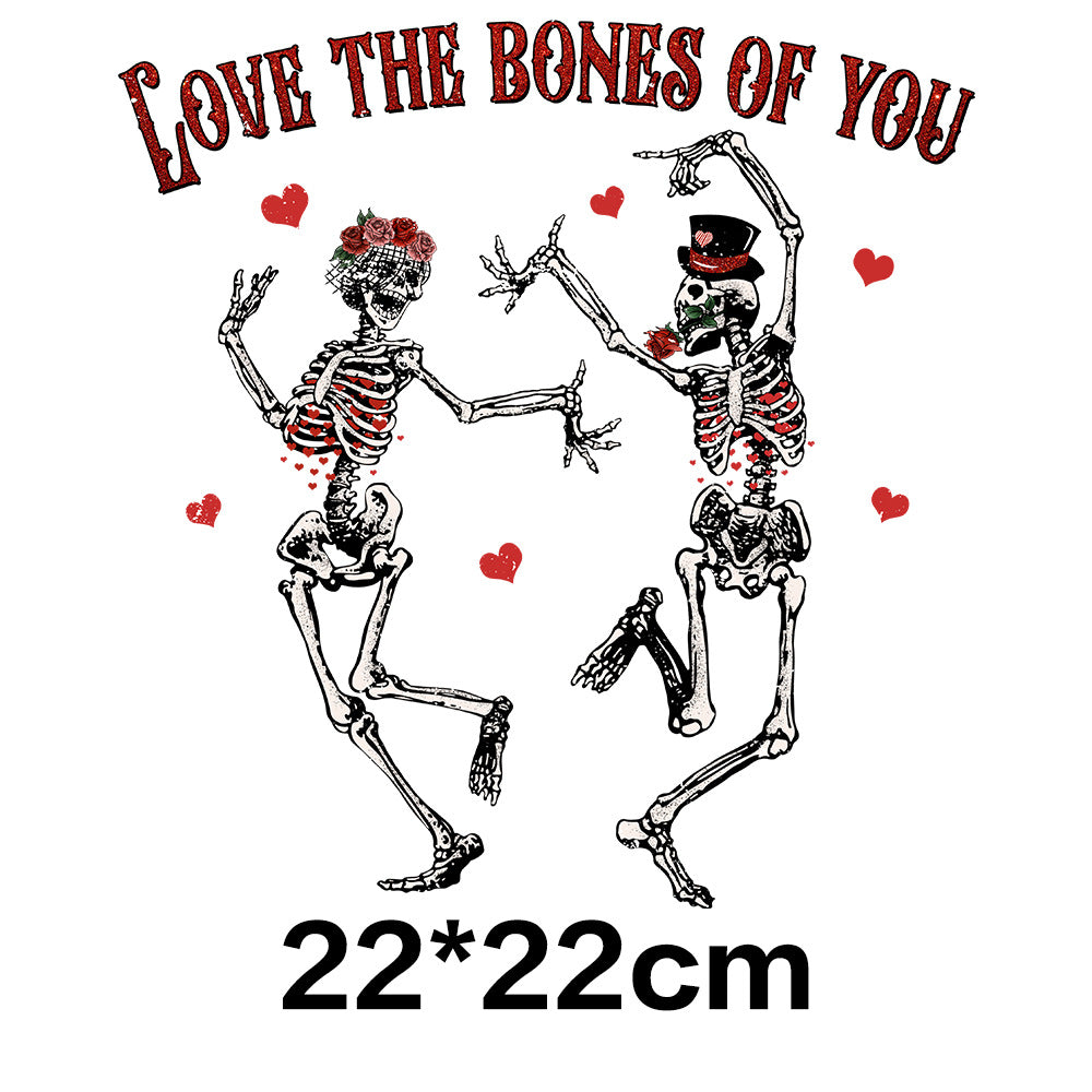 Wholesale Skeleton Valentine' s Day UV DTF Ready To Press Transfers Wraps