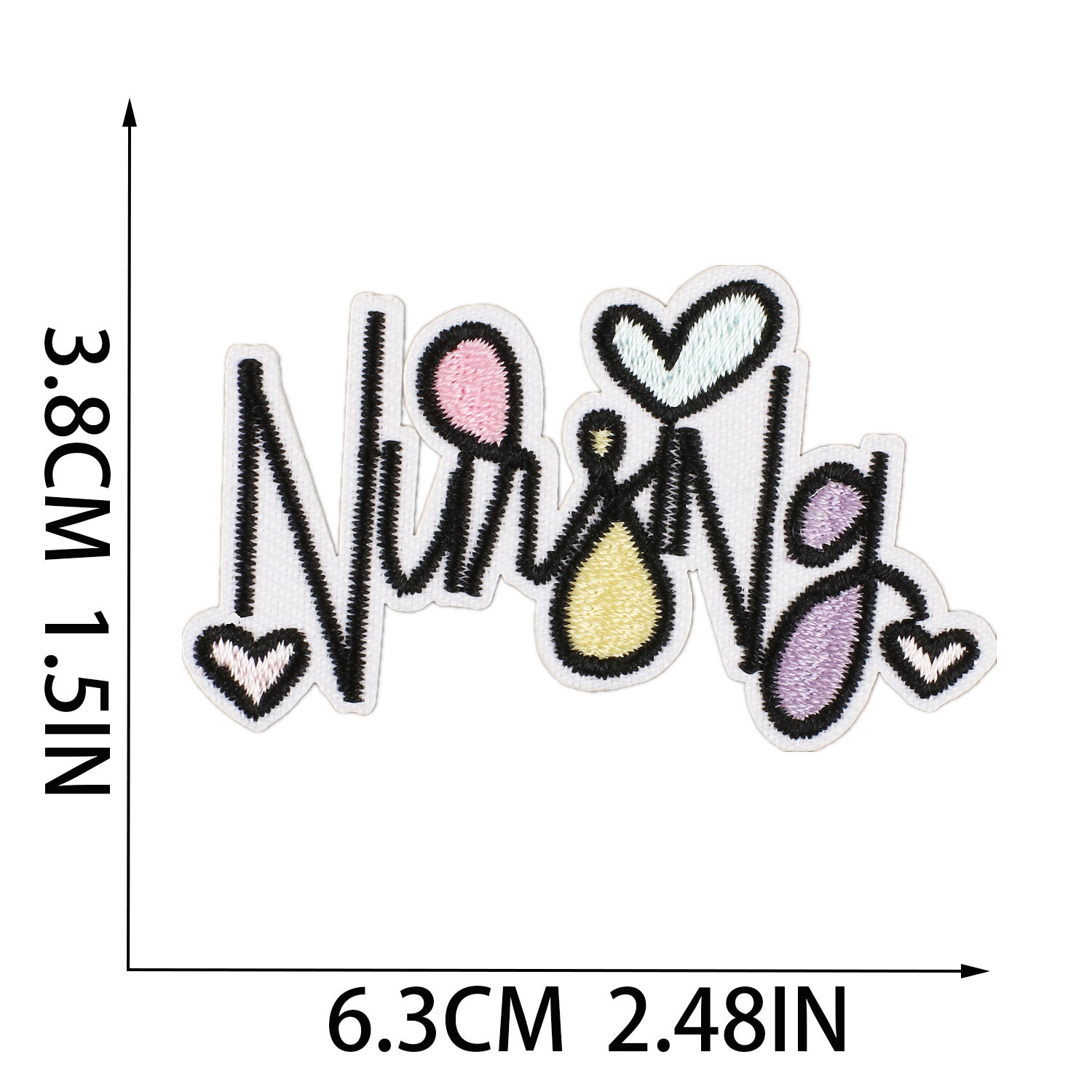 Wholesale Decorative Heart Embroidered Patch Cartoon Design For Clothing Fashion Accessory