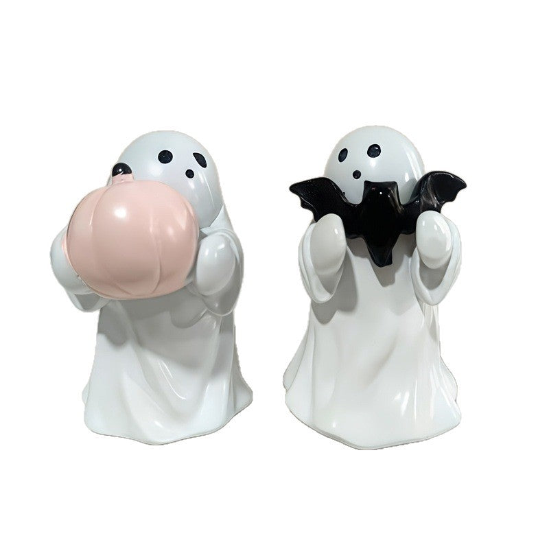 Wholesale  Ghost Pen Holder with Bat and Pumpkin Resin Home Decor