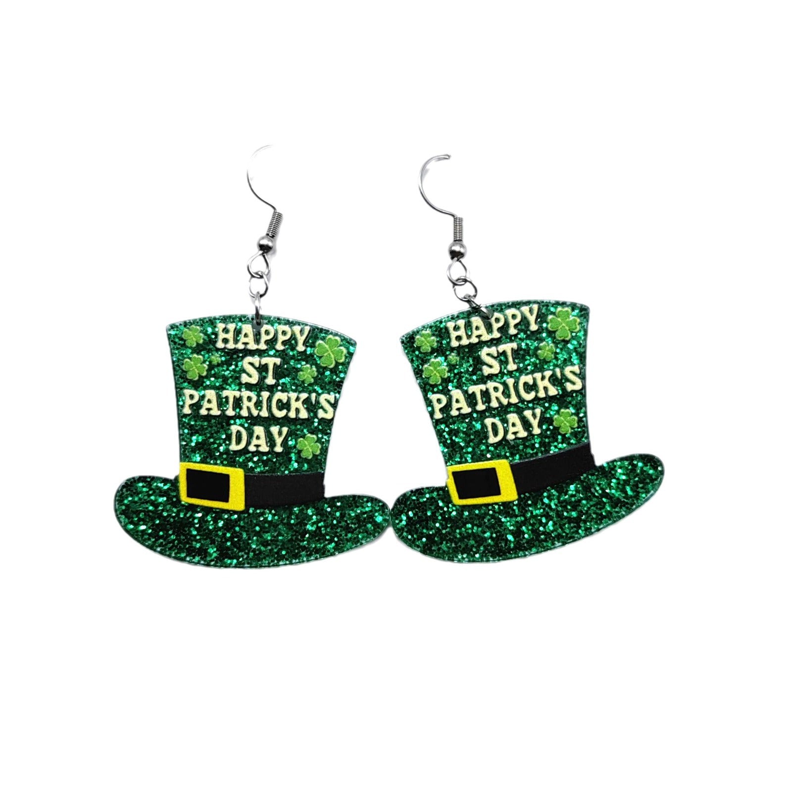 Wholesale St.  Patrick' s Day Green Cross Acrylic Earrings Necklace