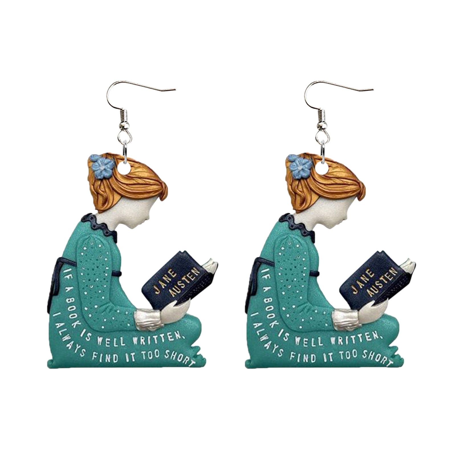 Wholesale Puppy Love Bookstore Creative Acrylic Earrings