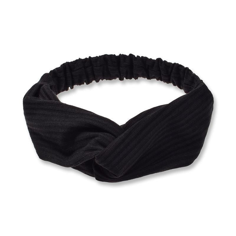 Wholesale Suede Cross Knit Face Wash Headband