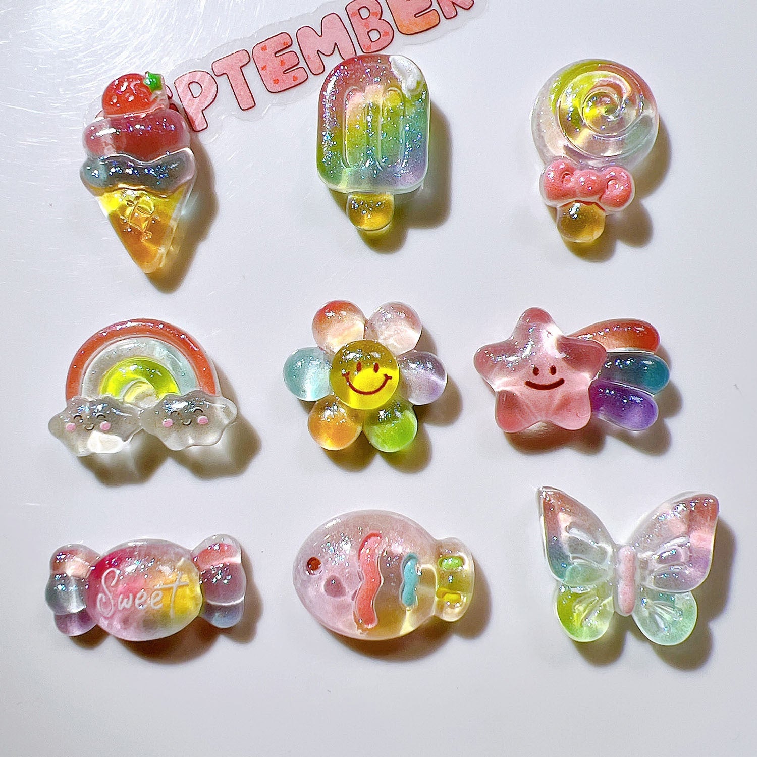 Wholesale 20pcs/pack Resin accessories DIY accessories cream glue hair accessories