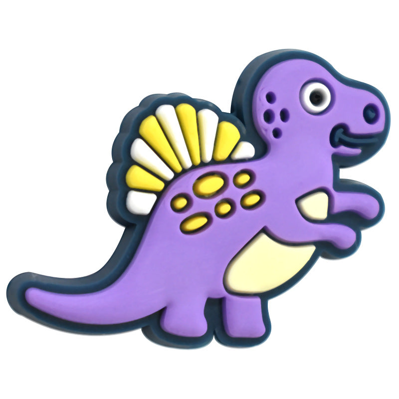 Wholesale 100pcs Cute Dinosaur Series PVC Soft Glue Thick Patch Beads