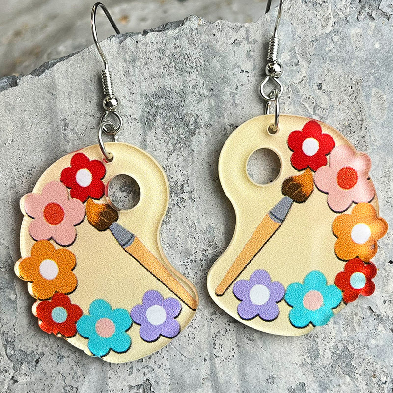 Wholesale 2pcs Teacher Gift Coffee Cup Apple Acrylic Earrings