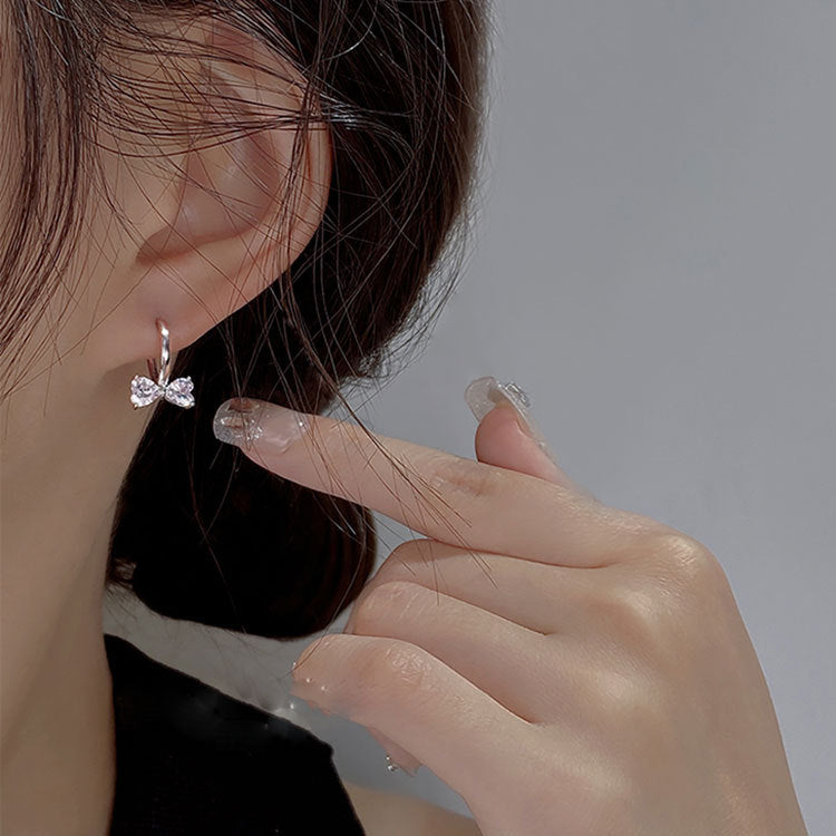 Wholesale 925 Sterling Silver Heart-shaped Zircon Earrings