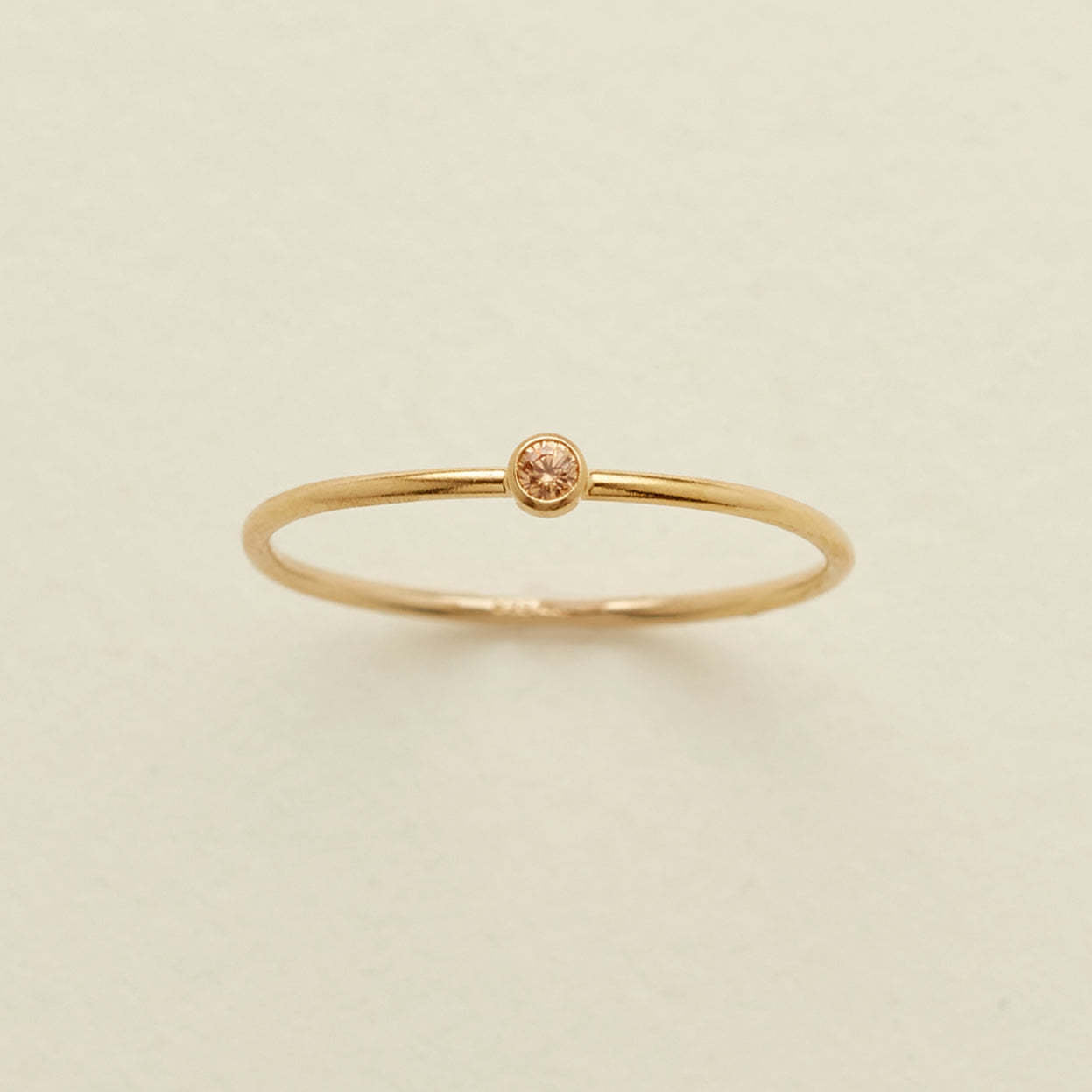 Wholesale Chic Birthstone Ring For Women Stainless Steel Electroplated Plain Band Fashion Jewelry Accessory
