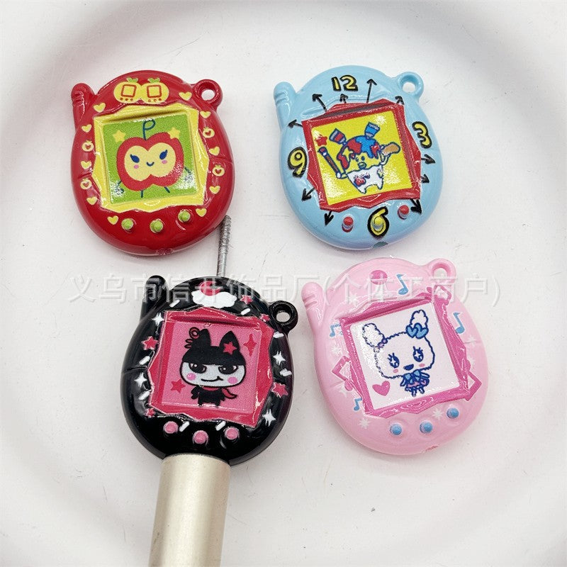 Wholesale  50pcs/pack Cartoon Print Game Machine  2D Focal Beads