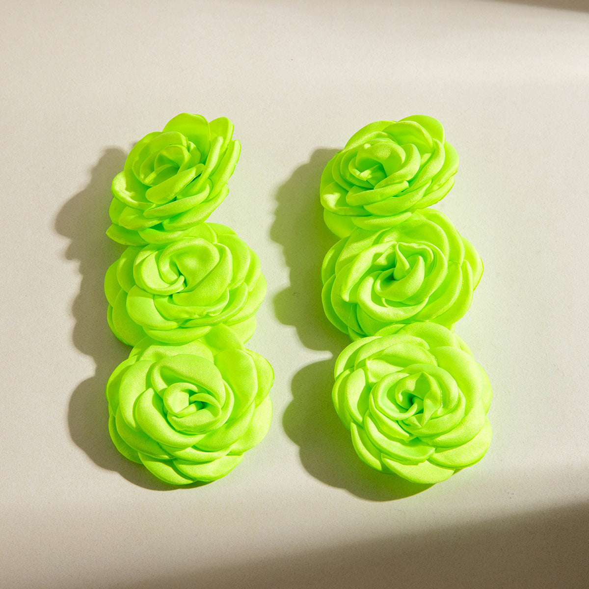 Wholesale Fresh multi-color flower earrings gentle simulation large flower earrings