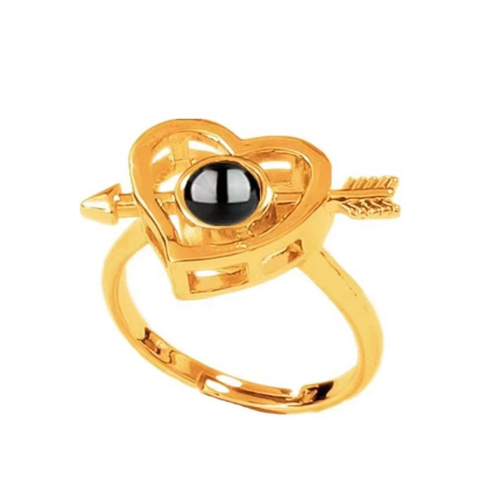 Wholesale Valentine's Day Love Adjustable Copper Ring