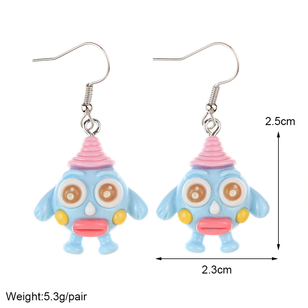 Wholesale Fun Cute Cartoon Plastic Earrings