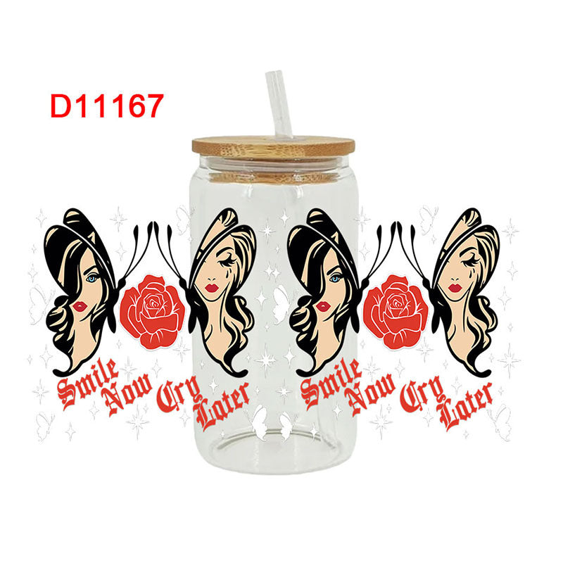 Wholesale Red Horror Series 16oz Cup UV DTF Wraps